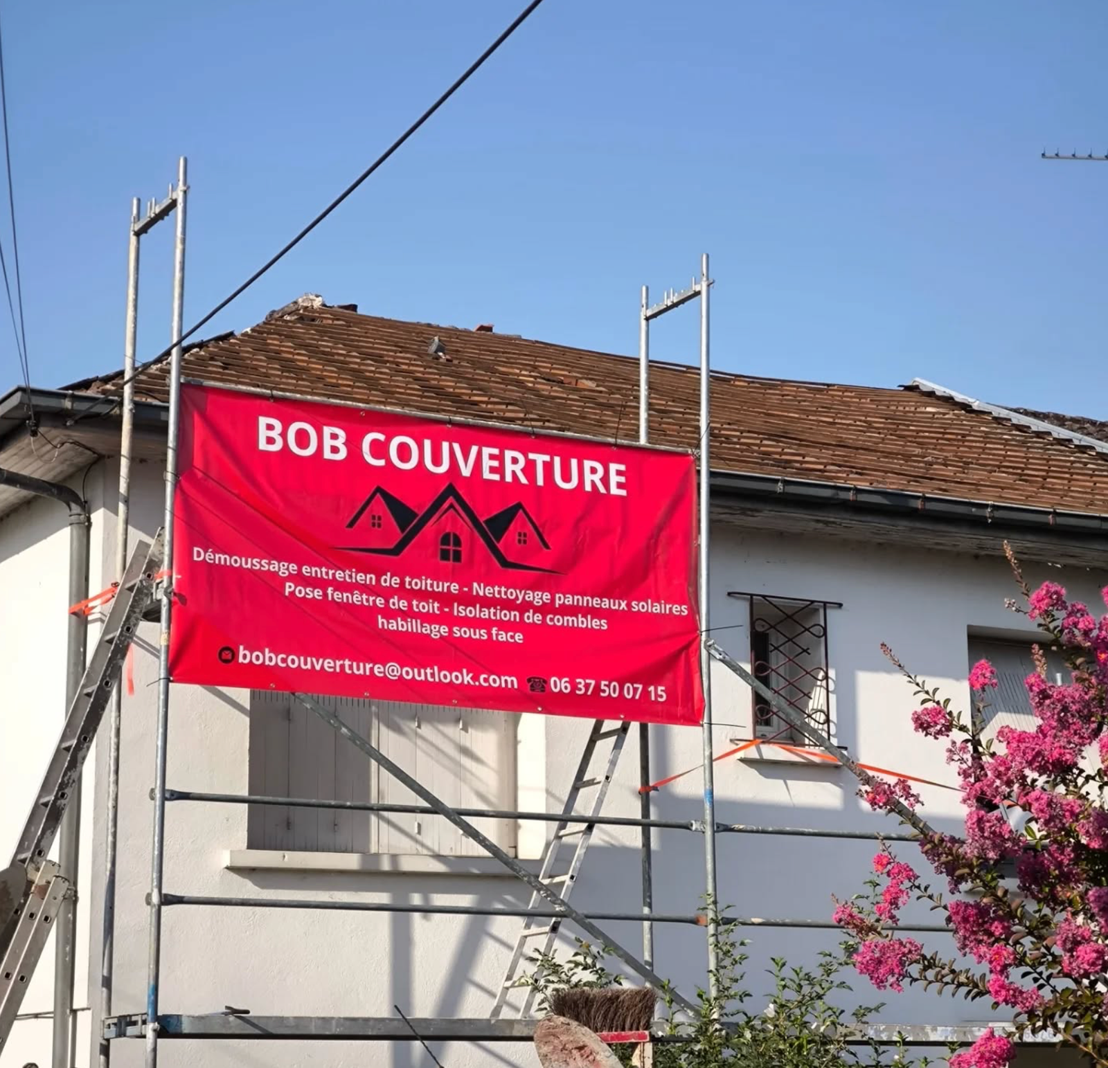 Nettoyage et démoussage de toiture à Périgueux